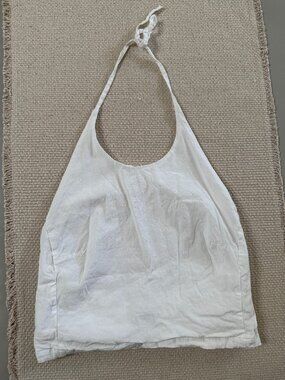 Athleta Halter Top - White - Mid Length - Medium